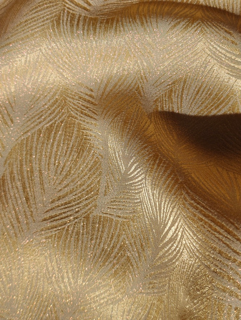 Gold-Thread Feather Silk Top