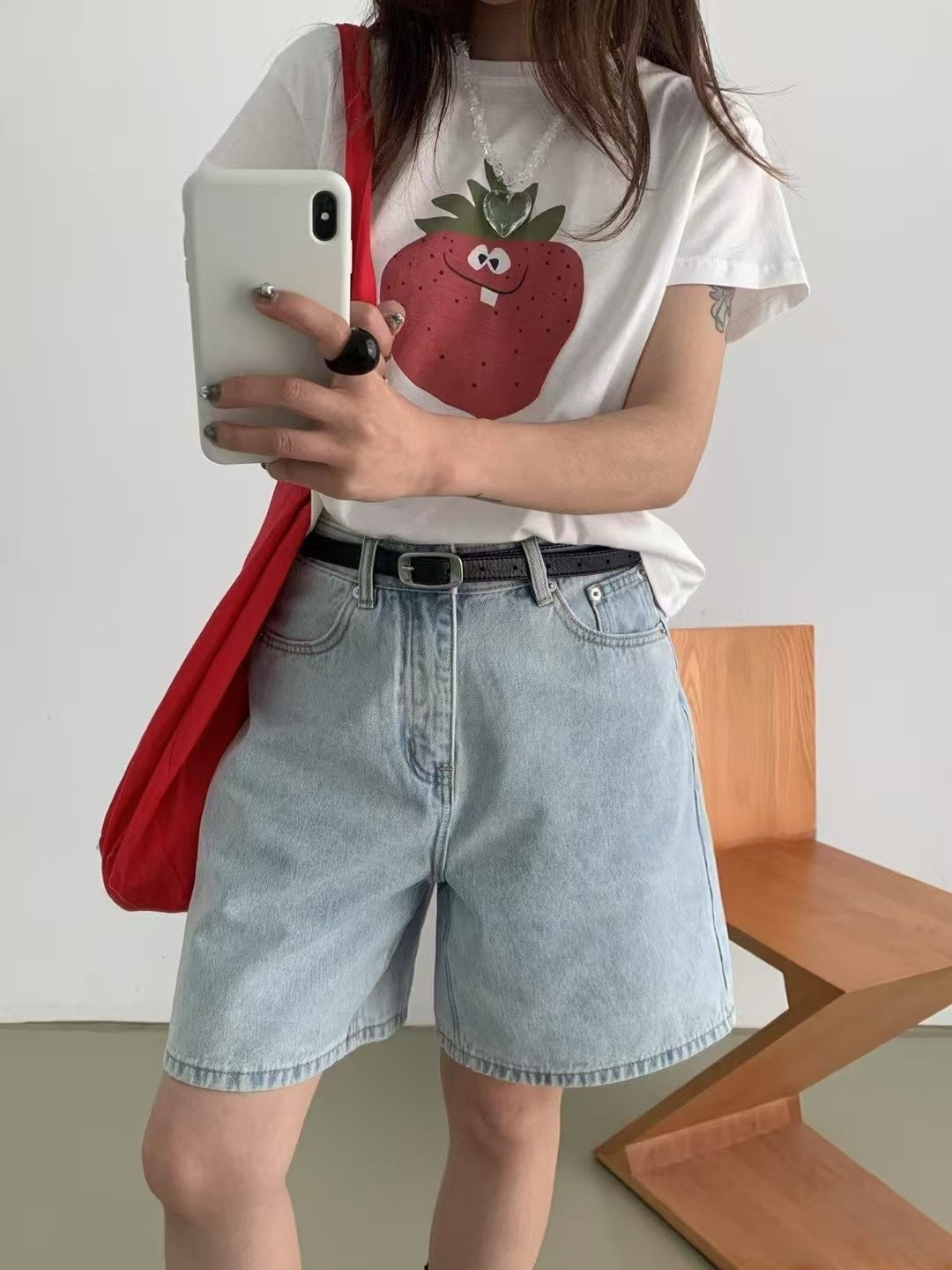 Trendy Relaxed Denim Shorts