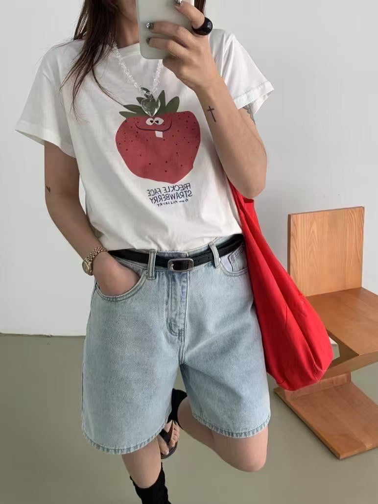 Trendy Relaxed Denim Shorts