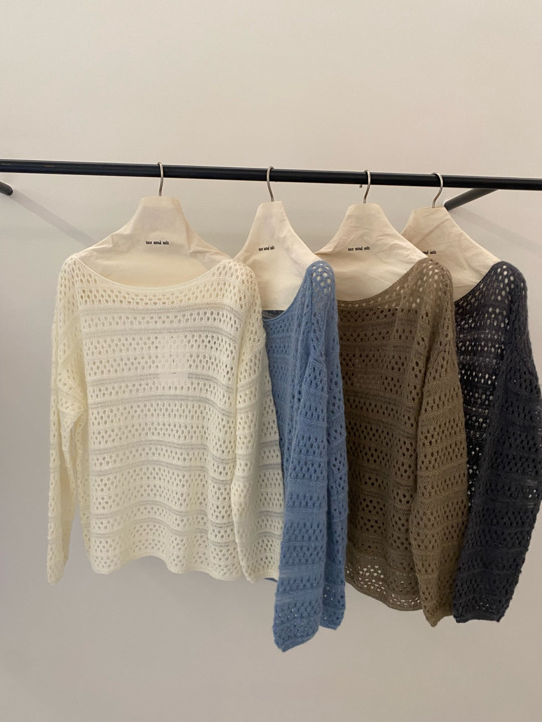 Mohair Open-Knit Sweater Overlay