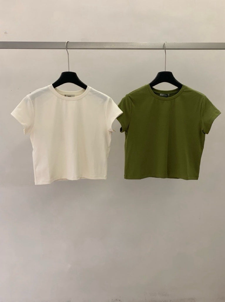 Cream Mousse Knit Tee