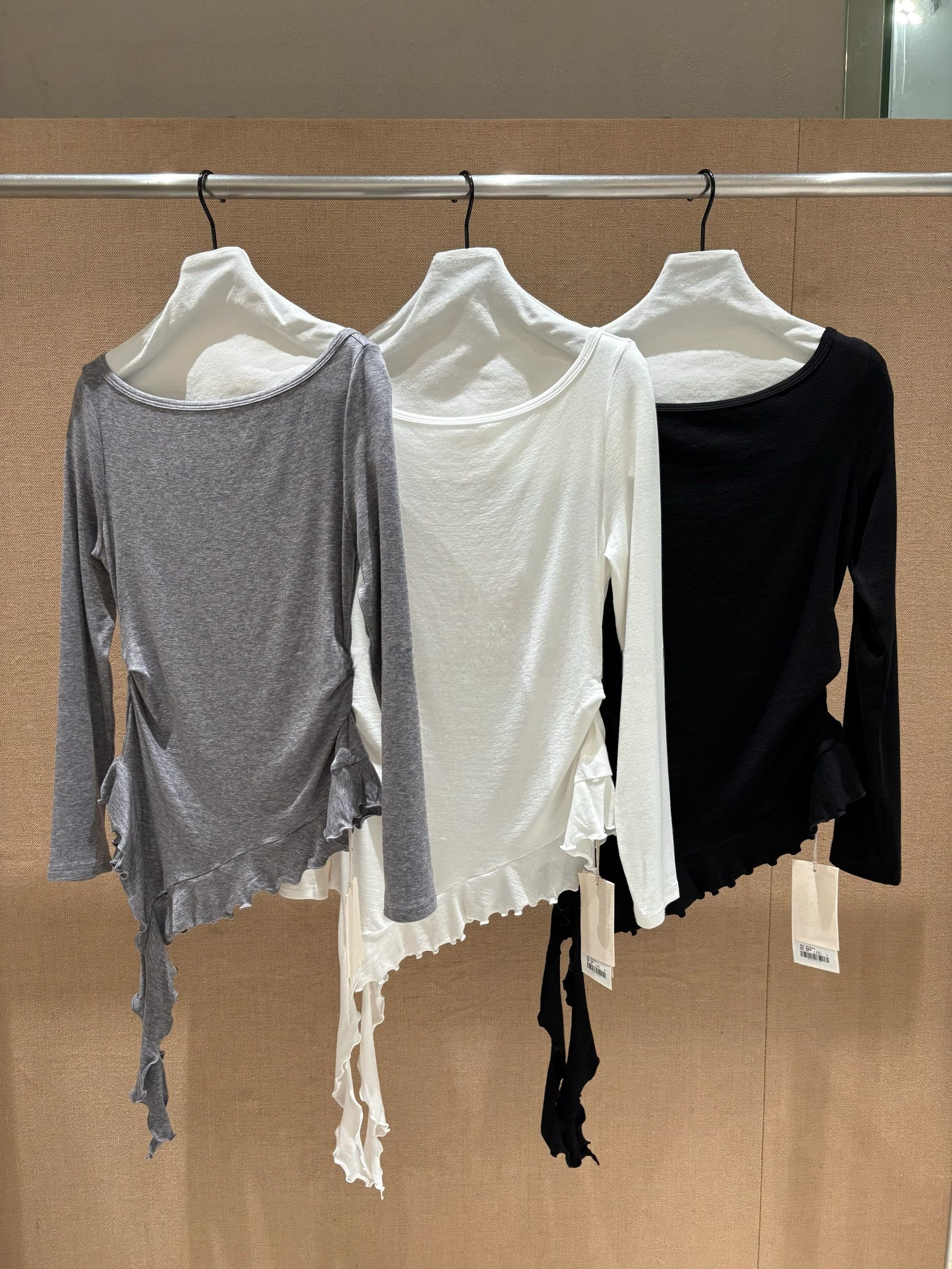 Asymmetrical Lace-Trim Off-Shoulder Top