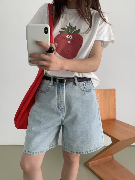 Trendy Relaxed Denim Shorts