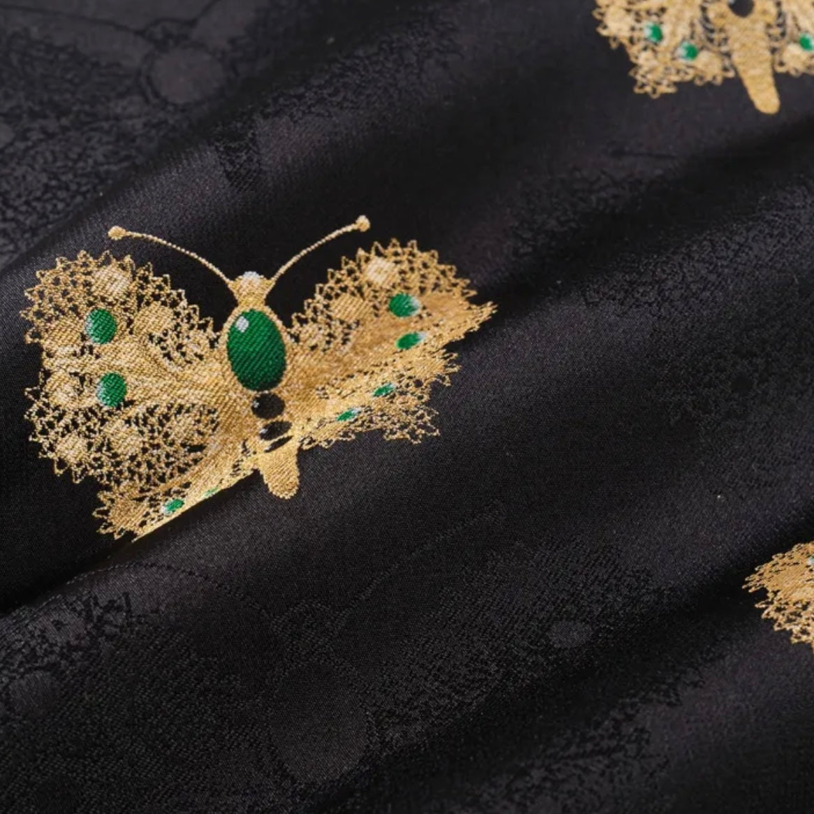 【Song Brocade】Black Gold Butterfly Vest