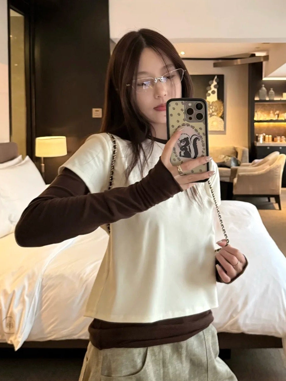 Cream Mousse Knit Tee