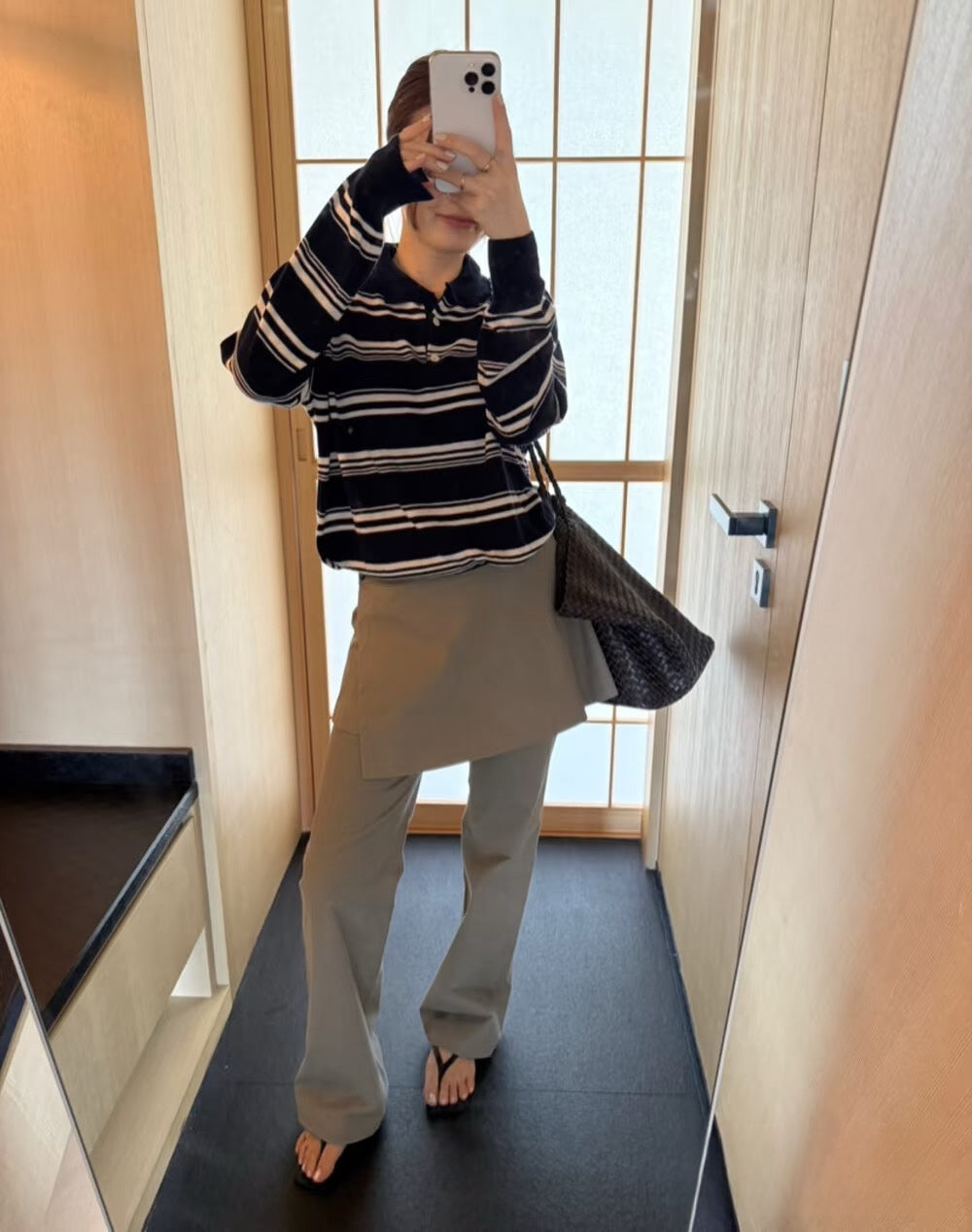 Layered Look Flared Pants