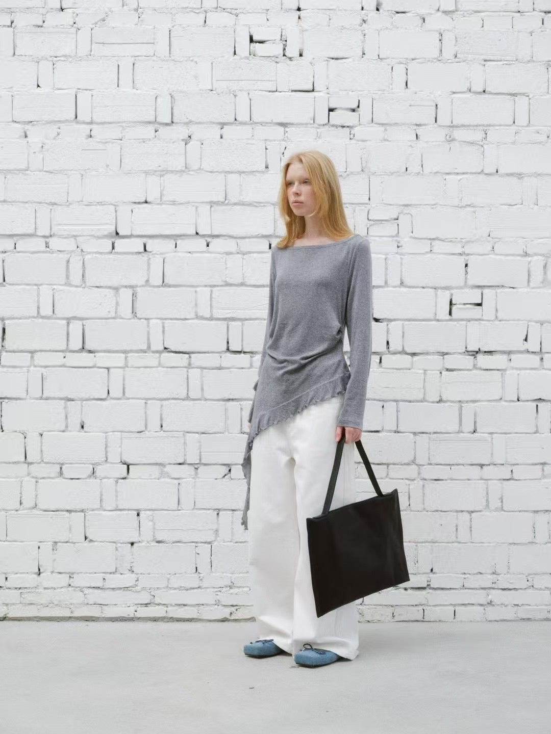 Asymmetrical Lace-Trim Off-Shoulder Top
