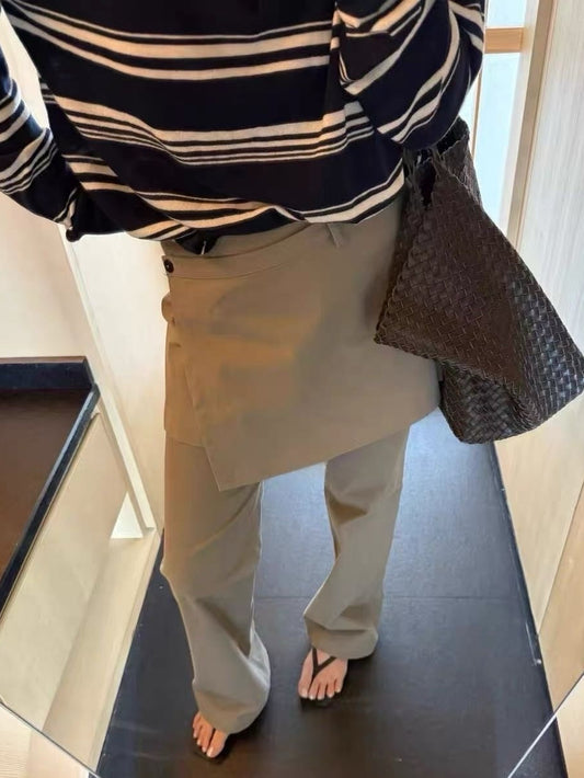 Layered Look Flared Pants