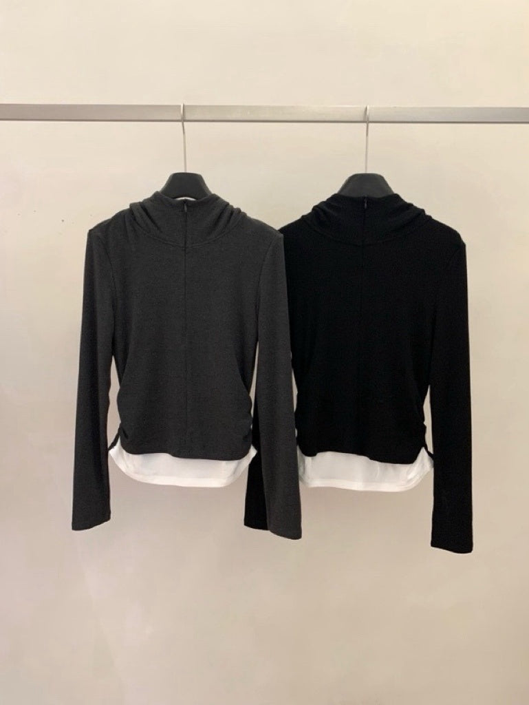 Relaxed Faux-Layered Hoodie