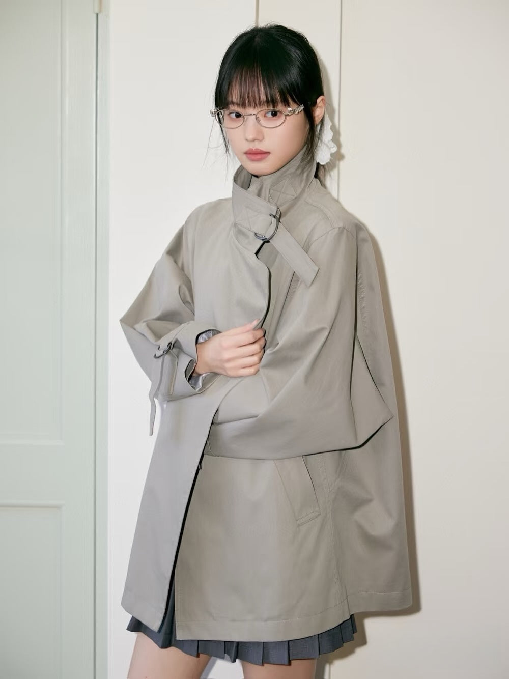 Classic Cropped Trench Coat