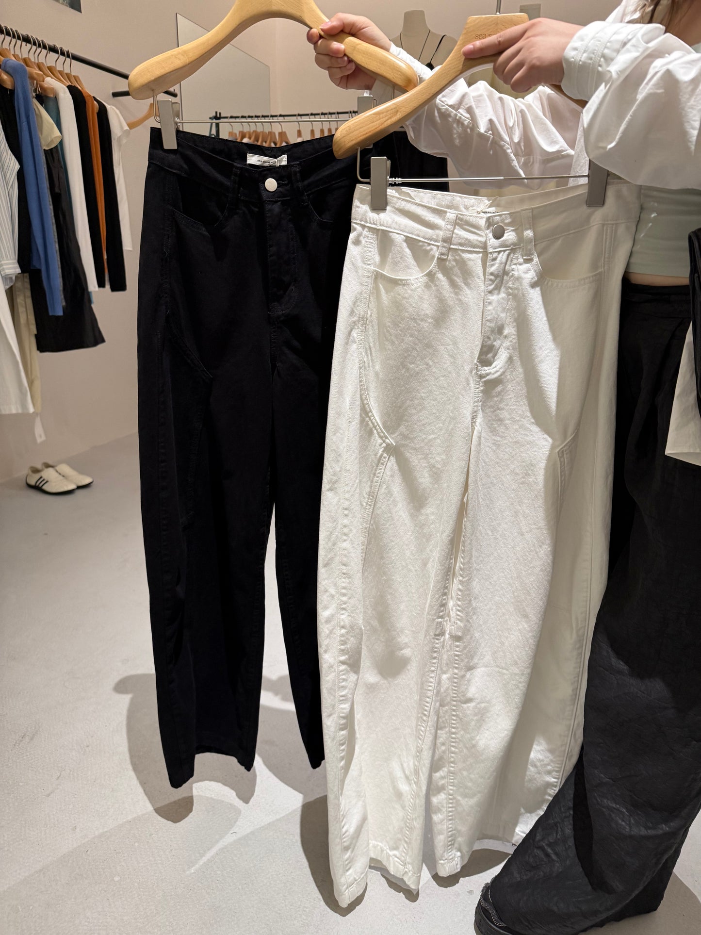 Curved-Leg Pants