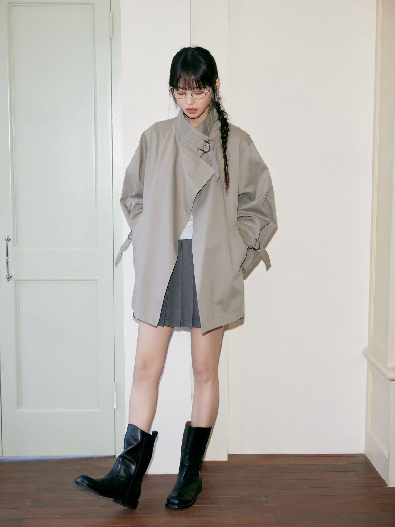 Classic Cropped Trench Coat